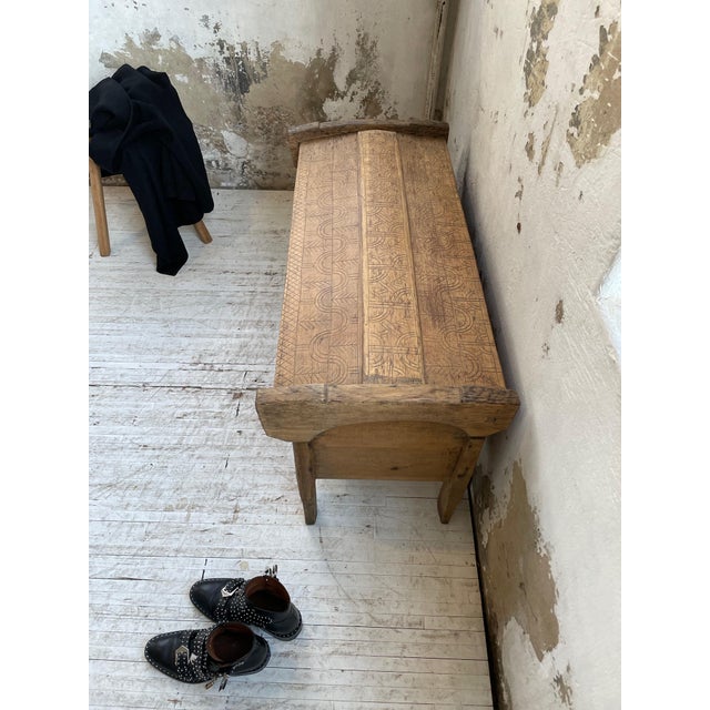 Wood Arts & Crafts Wood Trunk, 1900s For Sale - Image 7 of 18