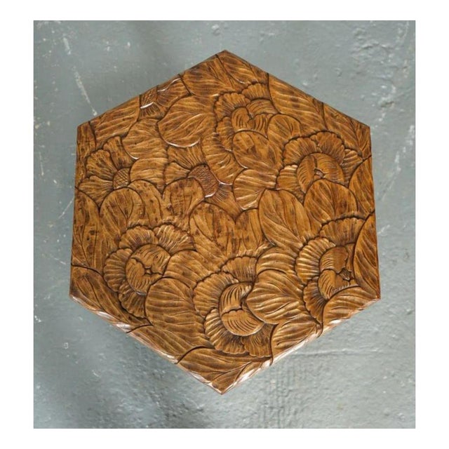 Wood Hand-Carved Occasional Side Table from Liberty's London, 1905 For Sale - Image 7 of 11