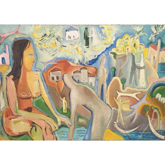 Mario Salmaso, New Horizons, Italy, 1964, Oil on Canvas For Sale - Image 3 of 3