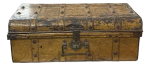 Early 20th Century Goldenrod Metal Luggage From India