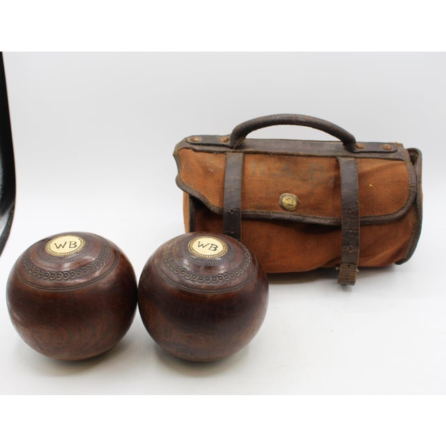 Early 20th Century Early 20th Century English Lawn Bowl Set by Jacques & Son, London, in Carrying Bag For Sale - Image 5 of 8