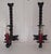 Vintage Rustic Wall Lamps with Wrought Iron Frames, 1970s, Set of 2, in Very Good conditions. Designed 1970 to 1979...