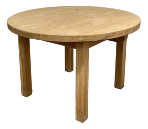 Vintage Oak Round Table, 1970s