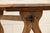 Farmhouse Antique American Oak & Cherry Trestle Dining Table, c.1930s | Rustic Farmhouse Kitchen Table With Solid Wood Construction For Sale - Image 3 of 18