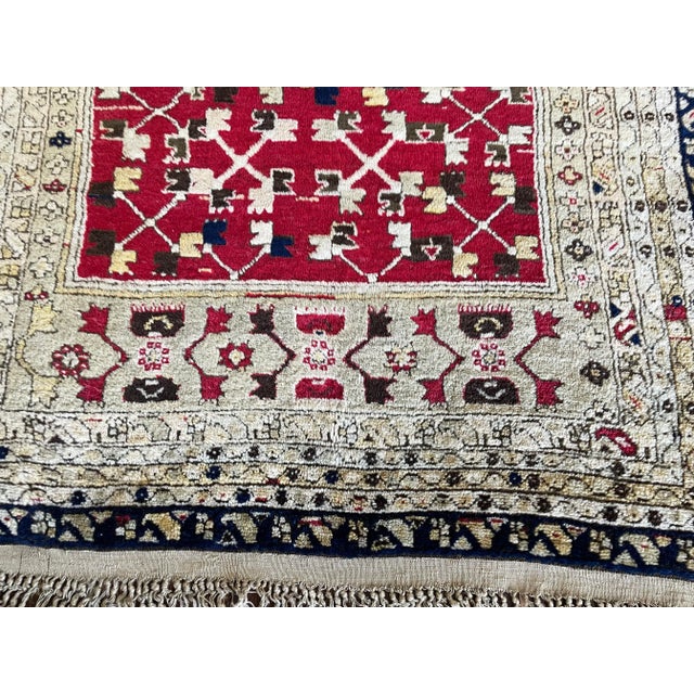 Red Antique Turkish / Konya-Area Prayer Rug C-1880 For Sale - Image 8 of 10