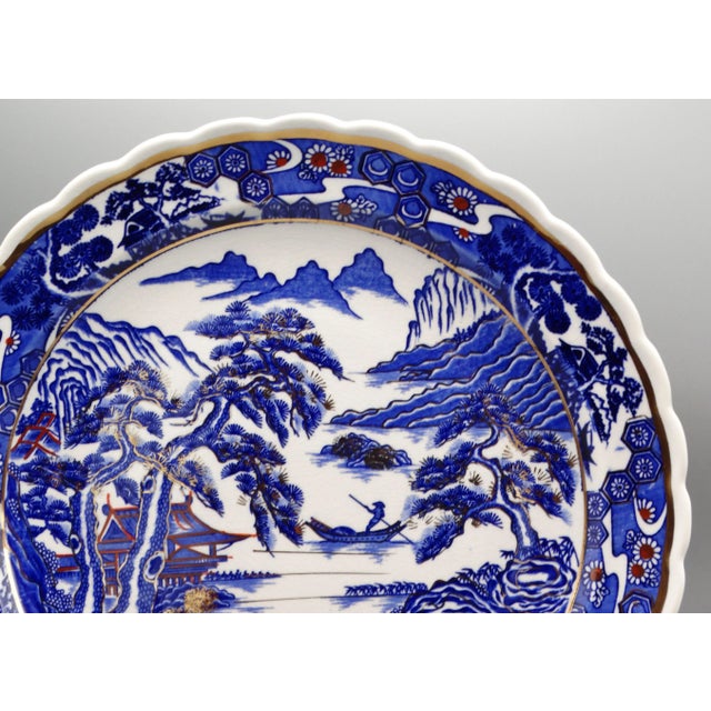 Chinese Large Porcelain Gilt Chinese Charger 14" Diameter For Sale - Image 3 of 9