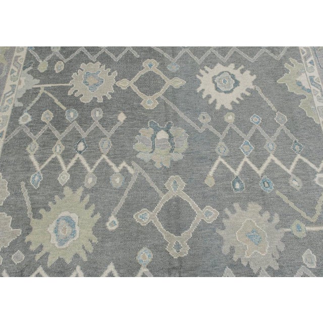 Turkish Oushak Rug 9' x 12'2" For Sale - Image 4 of 8