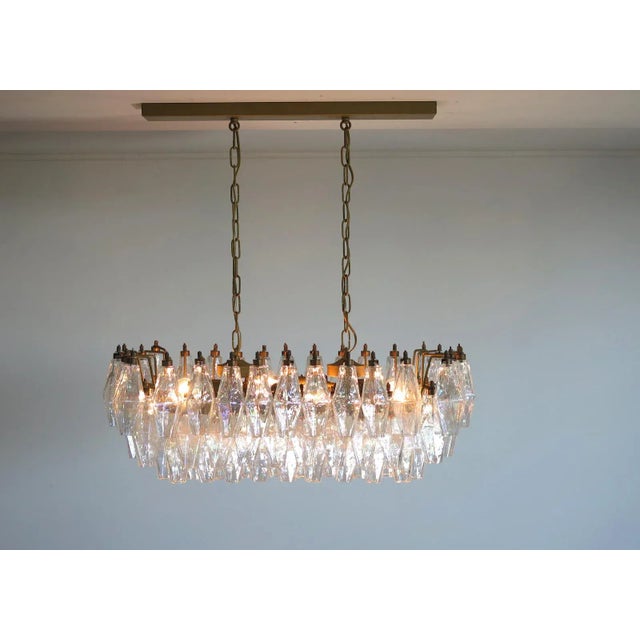 Murano Poliedri Chandelier with Inscent Glasses from Carlo Scarpa, 1990s For Sale - Image 12 of 13