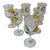 Set of six hand painted glasses by Paul Nagel. These are from the Tiffany series. A great decor that has an almost stained...