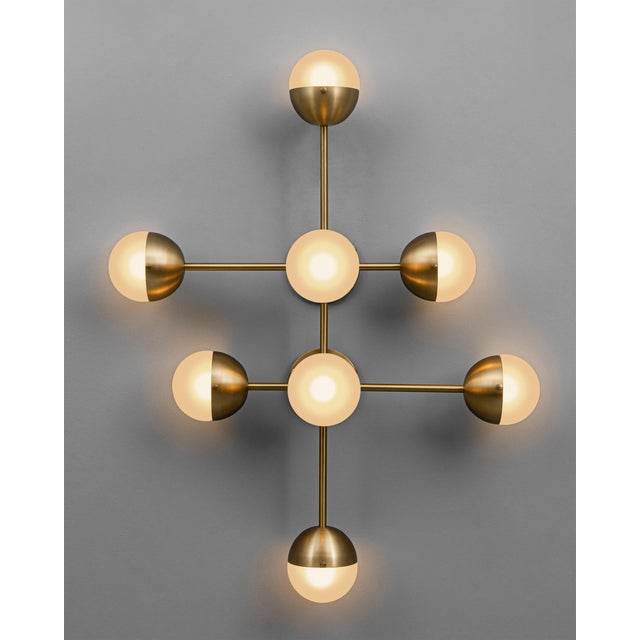 White Molecule 8 Flush Mount For Sale - Image 8 of 12