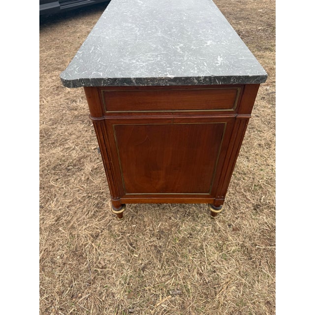 19th Century Louis XVI Marble Top Chest of Drawer / Commodes For Sale - Image 6 of 12