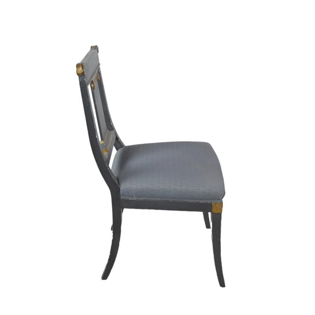 Late 20th Century Vintage Handcrafted French Empire-Style Chair For Sale - Image 5 of 9