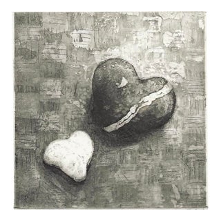 1990s Rosemary Ladd Heart Etching For Sale