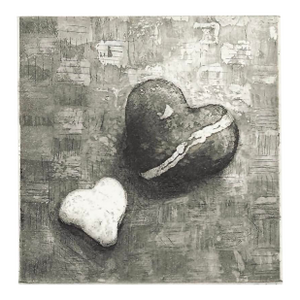 1990s Rosemary Ladd Heart Etching