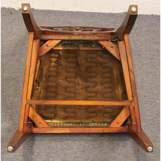 Vintage Solid Mahogany Duncan Phyfe Style Shield Back Dining Side Chair For Sale - Image 9 of 9