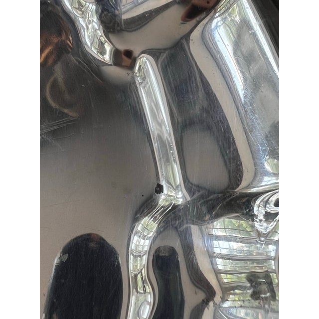 Poole Sterling Silver Tray in the "Chippendale" Pattern 13 5/8 and 35.73 Ozt. // Midcentury .925 Silver Platter // Hollowware For Sale - Image 11 of 11
