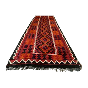 Vintage Afghan Narrow Kilim Runner 384x94 cm