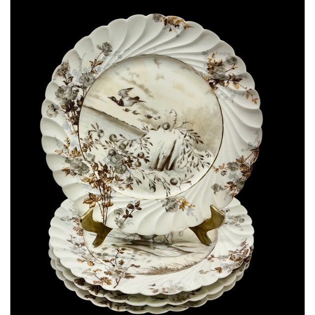 Late 19th Century Antique Haviland & Co. Limoges Game Bird Plates - Set of Four For Sale - Image 5 of 11