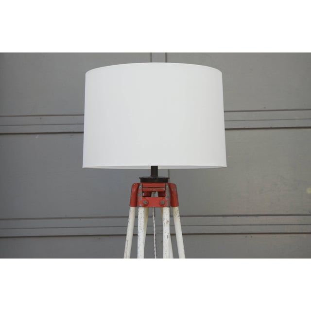 1940s Tall Industrial Surveyor Tripod Floor Lamp Chairish