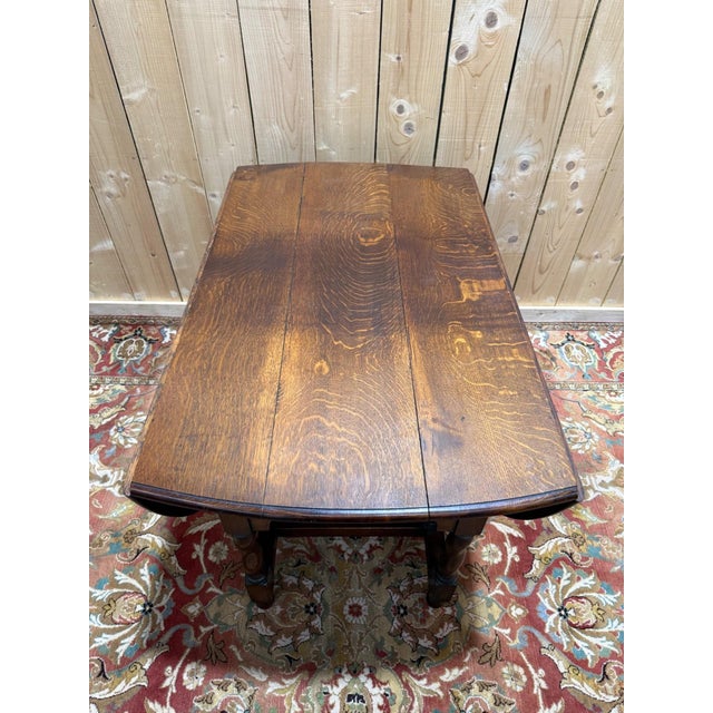 Brown Antique Dining Table in Oak, 1890s For Sale - Image 8 of 10
