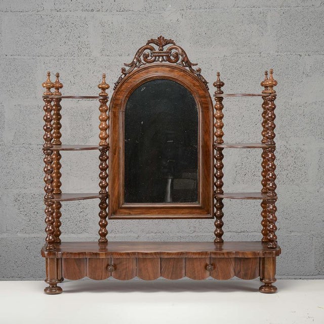 Dressing Table with Shelves and Tilting Mirror For Sale - Image 9 of 9