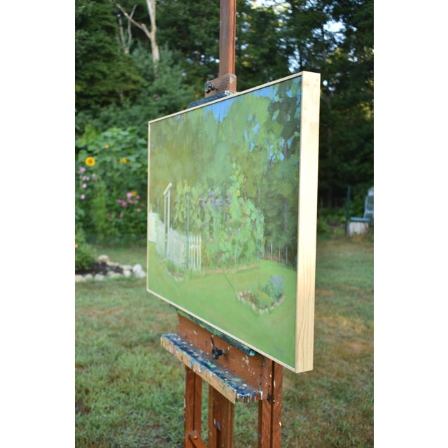 Contemporary Plein Air Painting, the Early Morning Garden, by Stephen Remick, Framed For Sale - Image 11 of 13