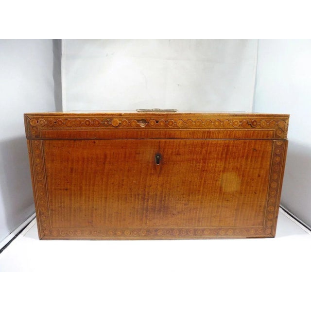 Early 19th Century Early 19th Century Antique Marquetry Inlaid English Tea Caddy For Sale - Image 5 of 5