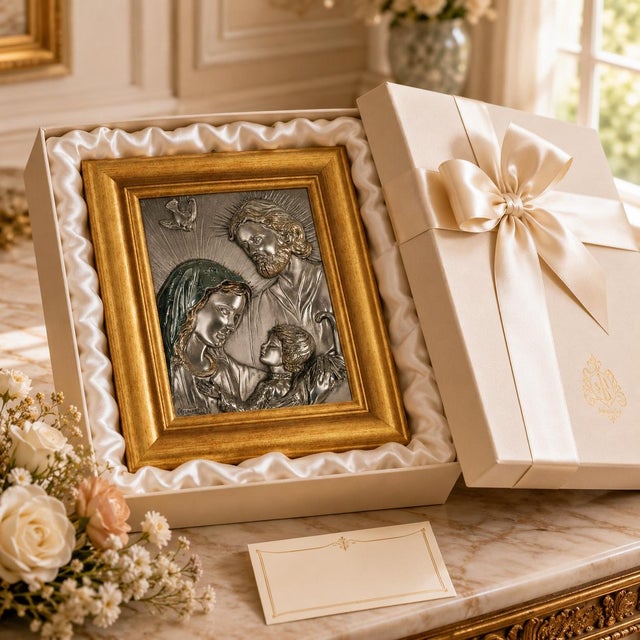Florentine Artist, Mother and Child, 1970s, Silver Plating For Sale - Image 7 of 10