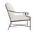 Contemporary Brown Jordan Venetian Lounge Chair, Textured Pewter frame with Fusion Natural fabric For Sale - Image 3 of 11