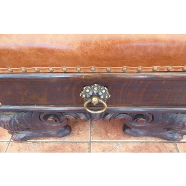 Large Antique Country Oak Stool, 1830 For Sale - Image 13 of 16