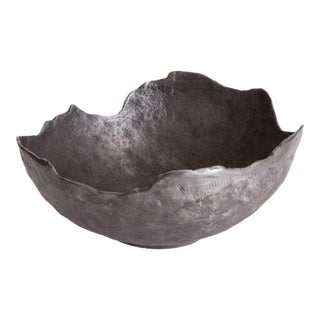 Roland Organic Hand Sculpted Grande Decorative Bowl For Sale