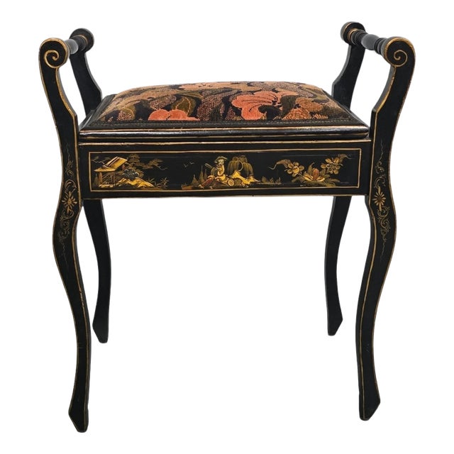 Chinoiserie Piano Stool, 1900 For Sale