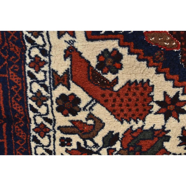 Baloch Rug 3’8” X 6’9” Ivory Wool Vintage Tribal Hand-Knotted Oriental Carpet For Sale - Image 11 of 15