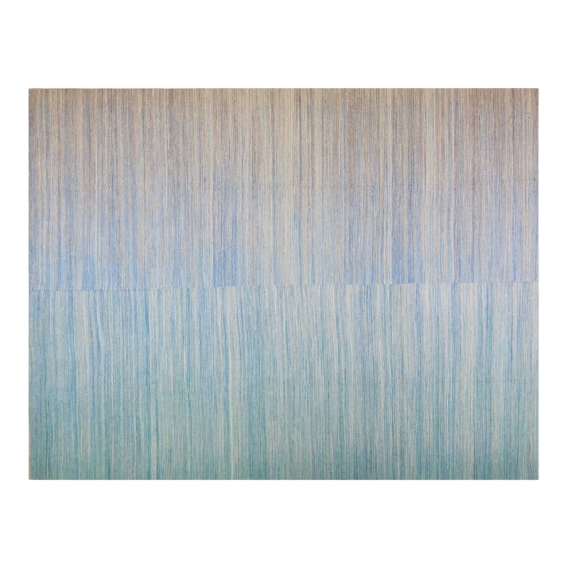 Vintage Mazandaran Natural Color Hand Made Organic Wool Tribal Kilim,9'2"x11'9" For Sale