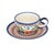 Ceramic 200 ml Cups with Lotus Flower Saucers by Porcelana Boleslawiec, Set of 2 For Sale - Image 7 of 7