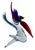 Bring a splash of color and movement into your home with this vibrant Murano glass bird. With its bold cobalt blue beak,...
