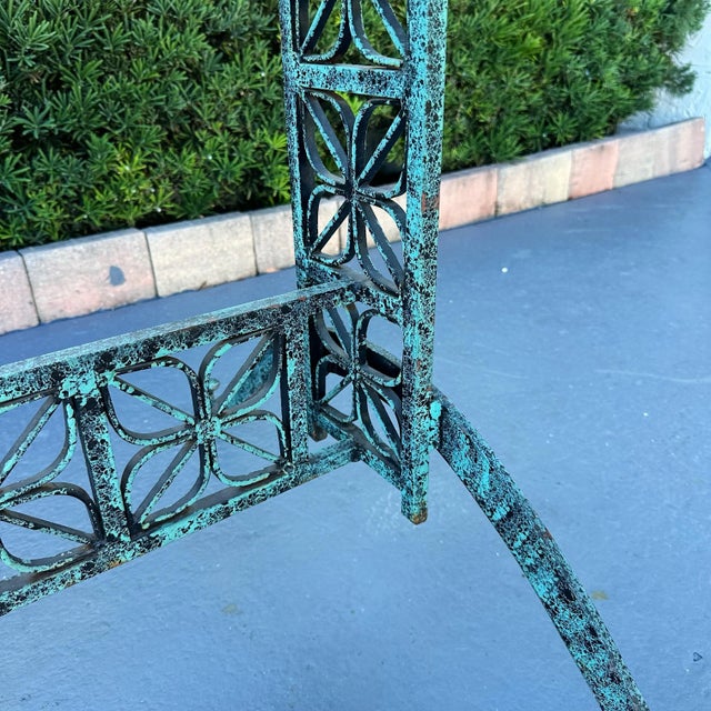 1950s John Salterini 'El Prado' Collection Verdigris Finish Dining Table and 6 Chairs, Attributed For Sale - Image 9 of 12