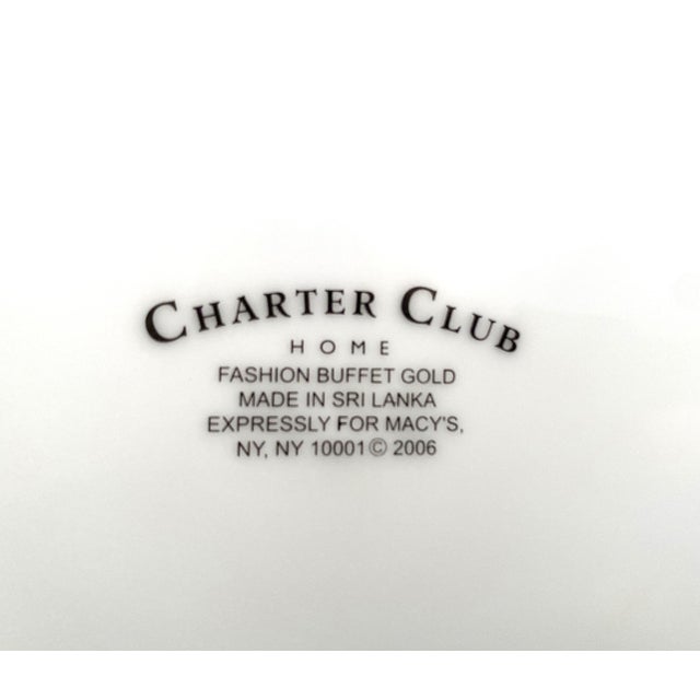 2006 Charter Club Luncheon Plates, Pink Fashion Rose Buffet, Pink With Gold Encrusted Rim - Set of 4 For Sale - Image 18 of 18