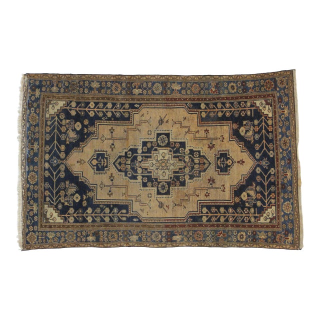 1900's Persian Mazleghan, 4'1" X 6'7" For Sale