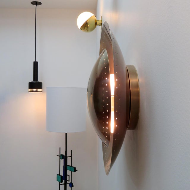 Oculus™ Brass Wall Light by Gallery L7 For Sale - Image 10 of 10