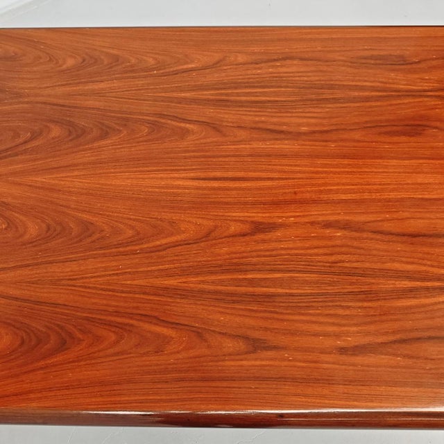Wood Large Vintage Walnut Rectangular Table, 1970s For Sale - Image 7 of 18