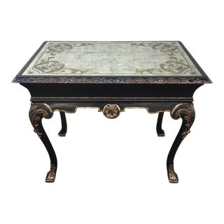 John Richards Black Eglomise European Crossroads Table For Sale