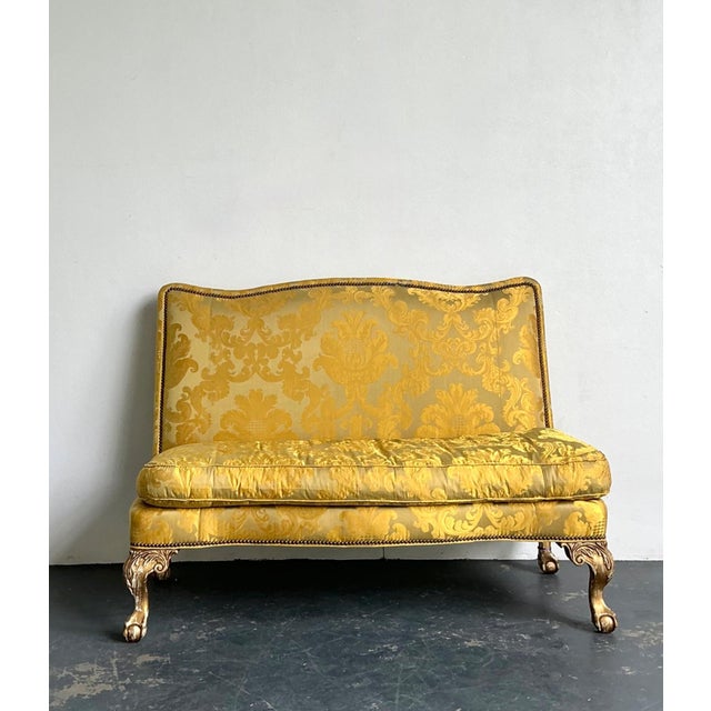 Vintage Lillian August Fleur De Lys Banquette Sofa For Sale - Image 12 of 18