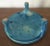 Chinese Antique 19th Century Chinese Peacock Blue Porcelain Altar Fruit Stand For Sale - Image 3 of 13
