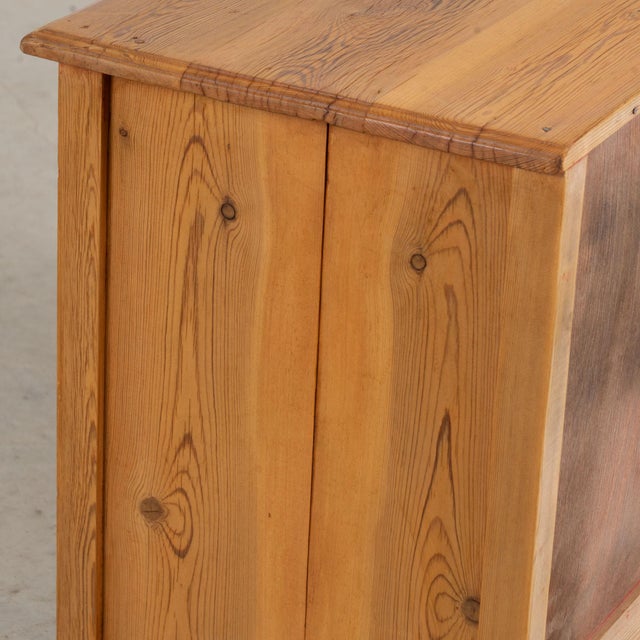 Early 20th Century Danish Pine Small Chest of Three Drawers Nightstand For Sale - Image 9 of 11