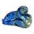 Natural Lapis Tiger Statue With Golden Pyrite Paperweight For Sale