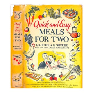 "Quick and Easy Meals for Two" 1952 Shouer, Louella G. For Sale