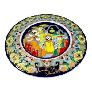 Bjorn Wiinblad Christmas Plate (1981) by Rosenthal