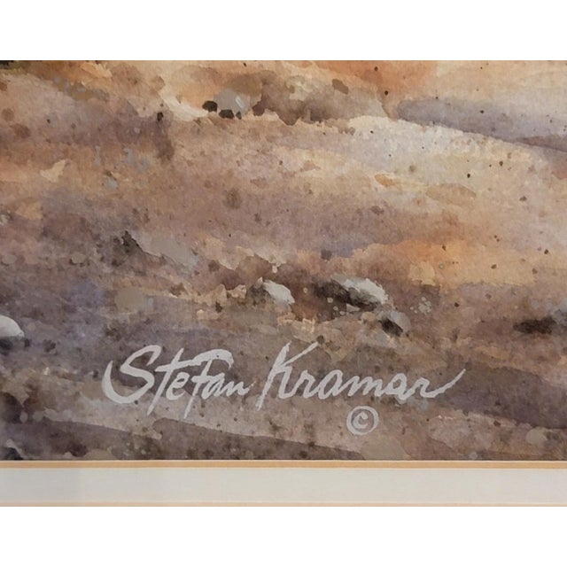 "Wall of Fire" New Mexico Original Watercolor by Stefan Kramer For Sale - Image 13 of 13