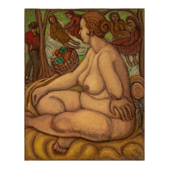 Philip Standish Read Seated Female Nude Oil For Sale